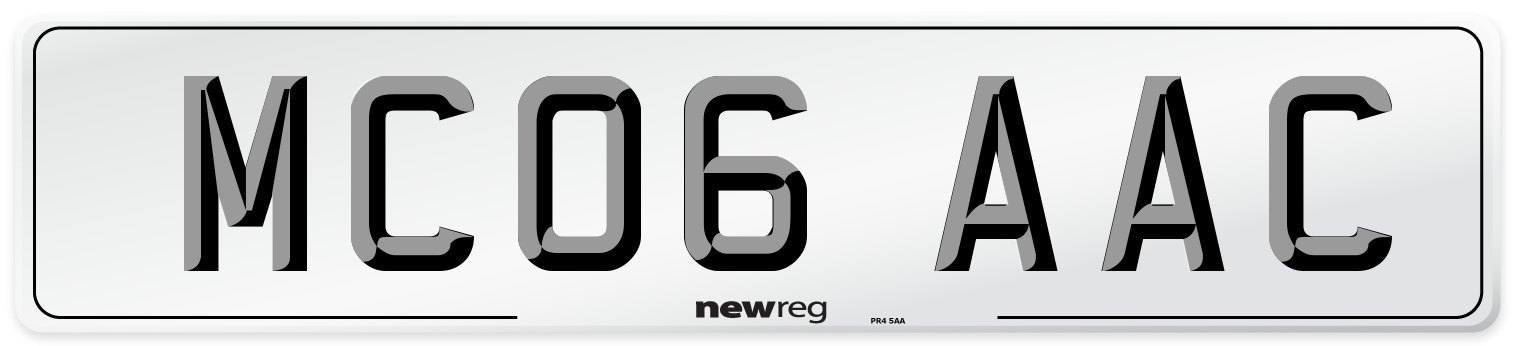 MC06 AAC Number Plate from New Reg